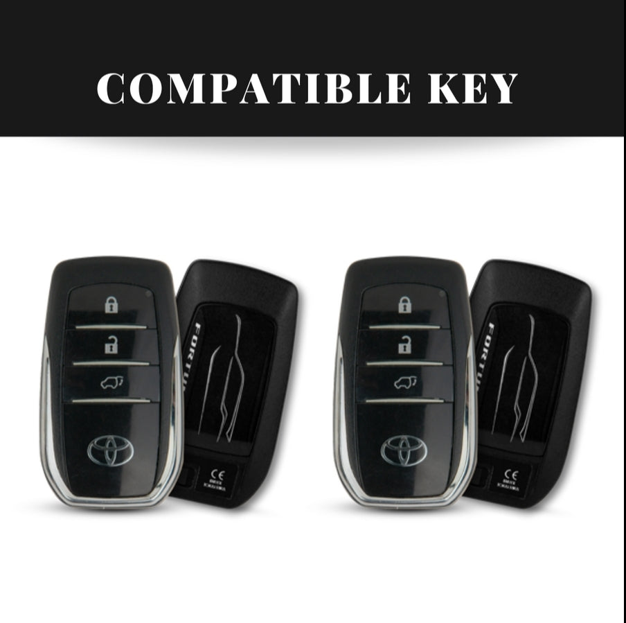 Fortuner/Innova Crysta, Hycross Key Armour Metal Alloy Keycase with Holder & Rope Chain
