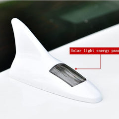 Solar Power LED Shark Fin Car Roof Antenna | Strobe Lights Roof Arieal