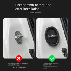 Car Door Lock Shock Absorber Protective Cover 4 Pcs Set
