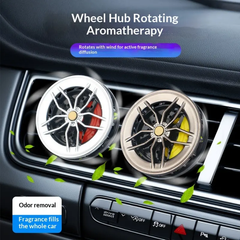 Alloy Wheel Car Air Freshener 2 Pcs Set - Automotive Fragrance Diffuser - Vent Clip with a Scent for a Vehicle