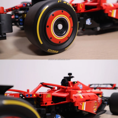 Ferrari SF 24 F1 Technique Version 1362Pcs, 1:8 Scale Building Blocks Car
