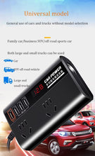 Load image into Gallery viewer, 200W On-Board Power Inverter 12/24DC to 110-220V On-Board Inverter 4 USB Ports, with Switch and LED Display