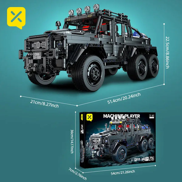 G Wagon 6x6 Technique Version 3000Pcs, 1:8 Scale Building Blocks Car