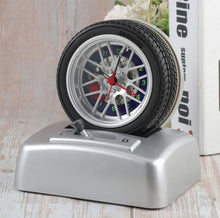Load image into Gallery viewer, Non Ticking Tyre Shape Metal Alarm Clock