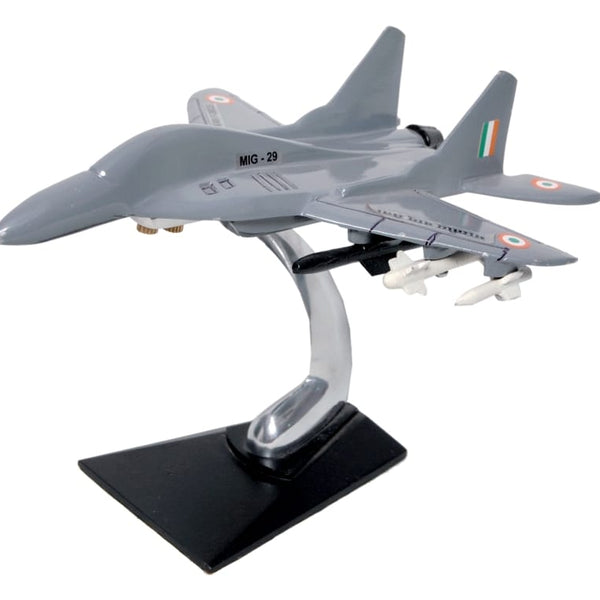 MIG 29 Aircraft Aluminium Coated Diecast Model 8 Inches