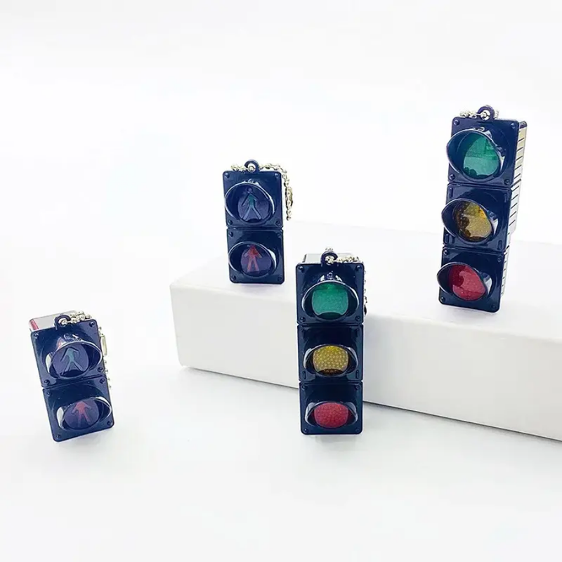 Road Sign Keychain 2 Pcs Traffic Signal LED Keychain – Kaarr