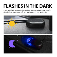 2 Pcs Solar Powered Car Security Anti Theft Led Flashing Light