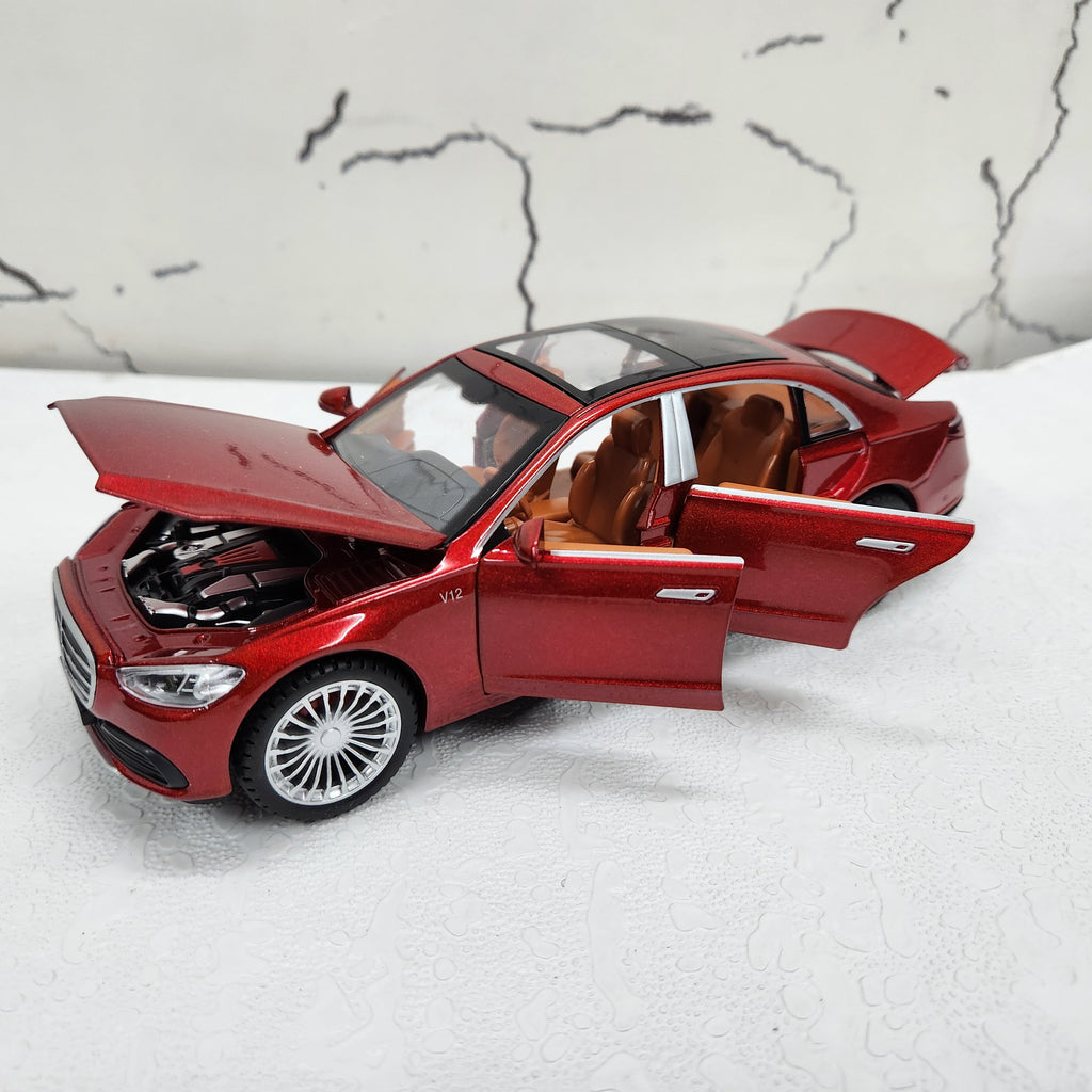Mercedes S Class S600L Red Metal Diecast Car 1:22 (20x8 cm)
