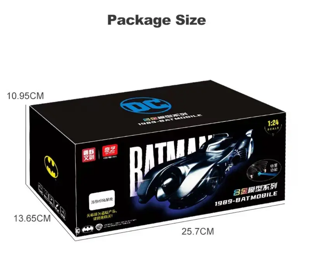 1989 Batmobile Metal Diecast Car 1:24 (20x8 cm)