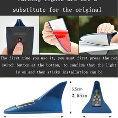Solar Power LED Shark Fin Car Roof Antenna | Strobe Lights Roof Arieal