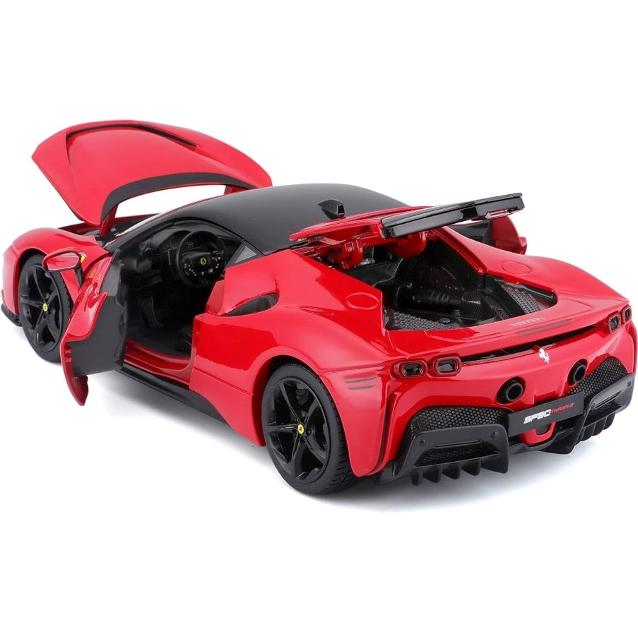 Ferrari SF90 Stradale Red 1:18 Licensed Bburago Diecast Scale Model