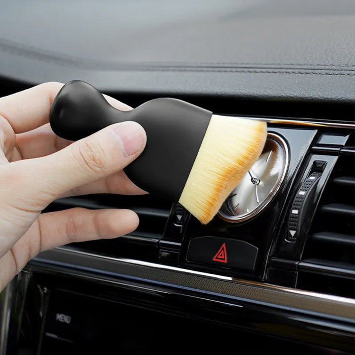 Car Interior Detailing, Cleaning Soft Brush, Curved Design Dust Collectors with Cover and Logo