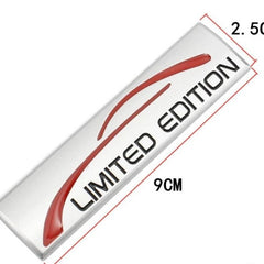 3D Limited Edition v4.0 Metal Sticker Decal Grey (9x2.3 cm)