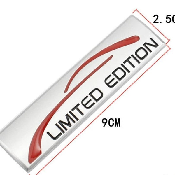 3D Limited Edition v4.0 Metal Sticker Decal Grey (9x2.3 cm)