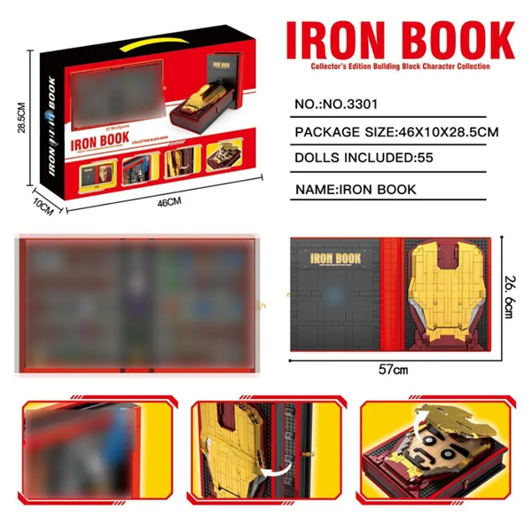 IronMan Book 2000+ Pieces 55 Action Figures Building Block Set