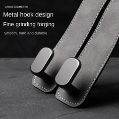 2 Pcs Set Suede Metal Car Headrest Double Hook Set