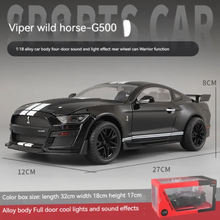 Load image into Gallery viewer, Ford Mustang Shelby GT500 Metal Diecast Car 1:18 (26x10 cm)