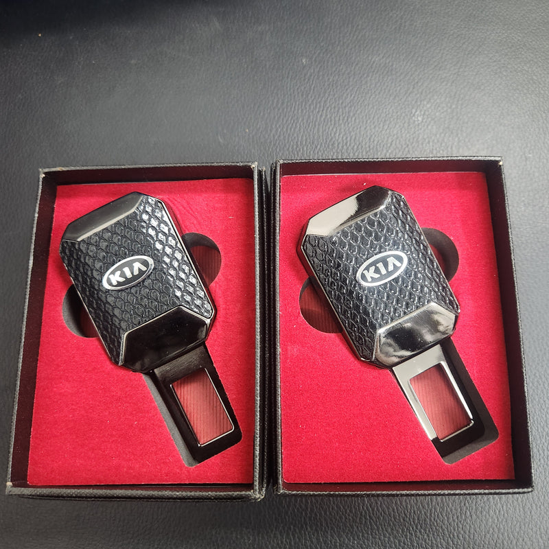 2 Pcs, Carbon Fiber Metal 2in1 Buckle & Holder With Logo