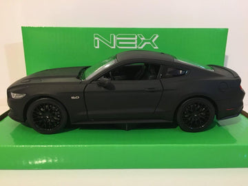 Ford Mustang GT 2015 Black Licensed Welly 1:24 Diecast Scale Model