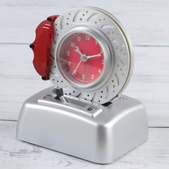 Non Ticking Disc Shape Metal Alarm Clock