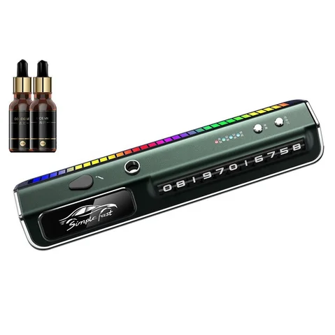 Car Ambient Light, 2in1 Interior Car LED Light with Aroma and Sound Active Function,Parking Plate