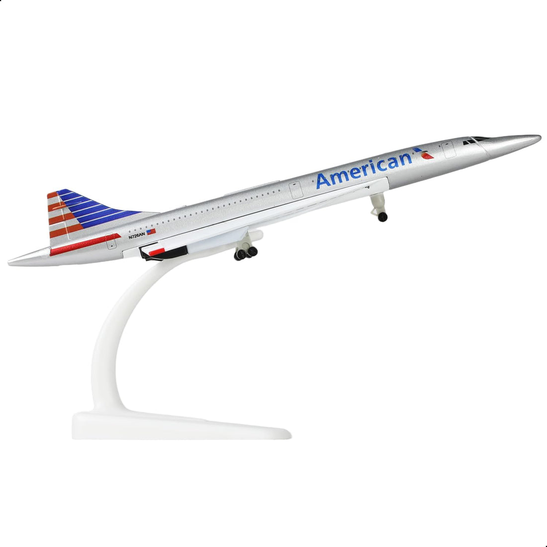 American Concorde Aeroplane Diecast Model 20 CM