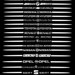 Brand Logo Laser Reflective Car Sticker Brand Logo 2 Pcs