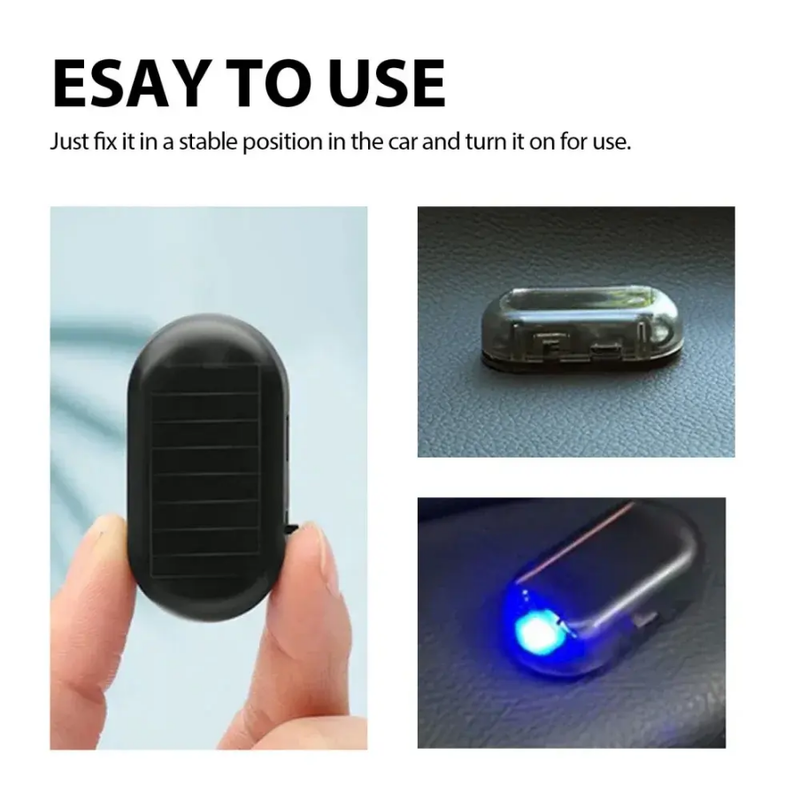 2 Pcs Solar Powered Car Security Anti Theft Led Flashing Light