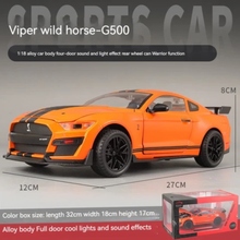 Load image into Gallery viewer, Ford Mustang Shelby GT500 Metal Diecast Car 1:18 (26x10 cm)