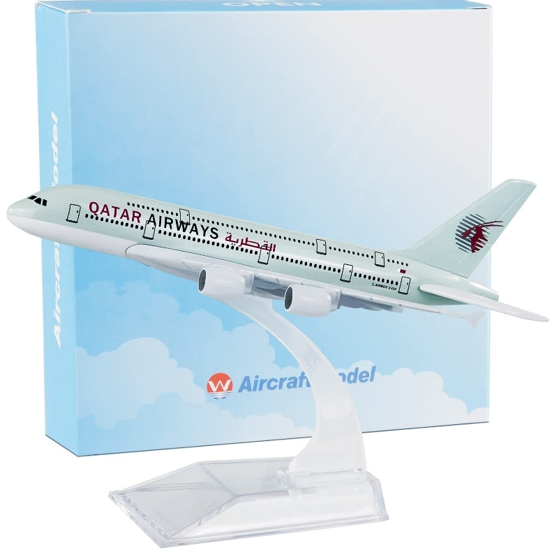 Qatar Airways A380 Aeroplane Diecast Model 16 CM