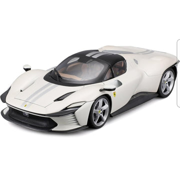 Ferrari Daytona SP3 Convertible White Signature Series 1:18 Licensed Bburago Diecast Scale Model