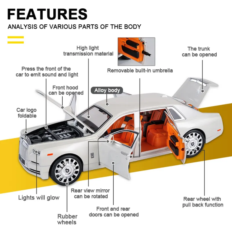 Rolls Royce Phantom Toy Car - Kaarr