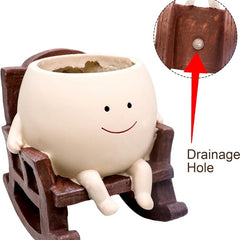 Chair Pal Pot Resin Smiley Face