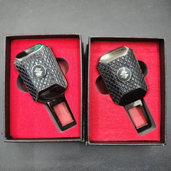 2 Pcs, Carbon Fiber Metal 2in1 Buckle & Holder With Logo