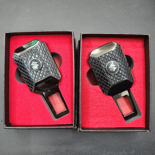 2 Pcs, Carbon Fiber Metal 2in1 Buckle & Holder With Logo
