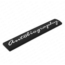 Load image into Gallery viewer, 3D Autobiography Logo Metal Sticker Decal Black/White (11 x 2 cm)