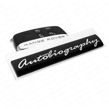 Load image into Gallery viewer, 3D Autobiography Logo Metal Sticker Decal Black/White (11 x 2 cm)