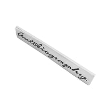 Load image into Gallery viewer, 3D Autobiography Logo Metal Sticker Decal Grey/Black (11 x 2 cm)