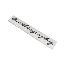 Load image into Gallery viewer, 3D Autobiography Logo Metal Sticker Decal Grey/Black (11 x 2 cm)