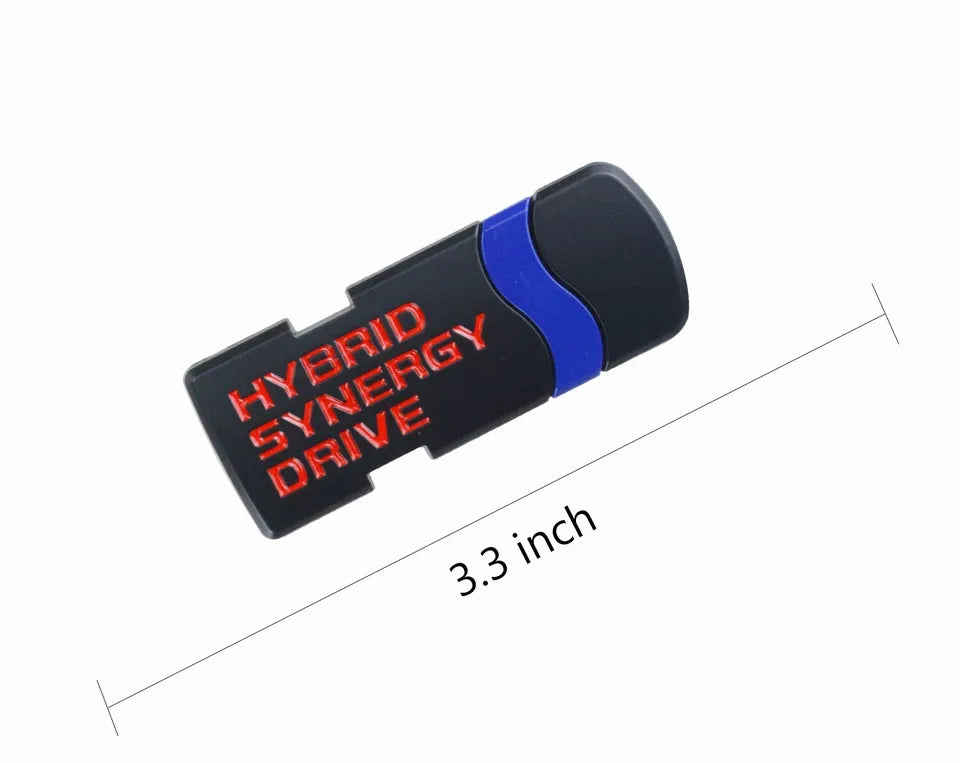 3D Hybrid v2.0 Metal Sticker Decal Black (8×3 cm)