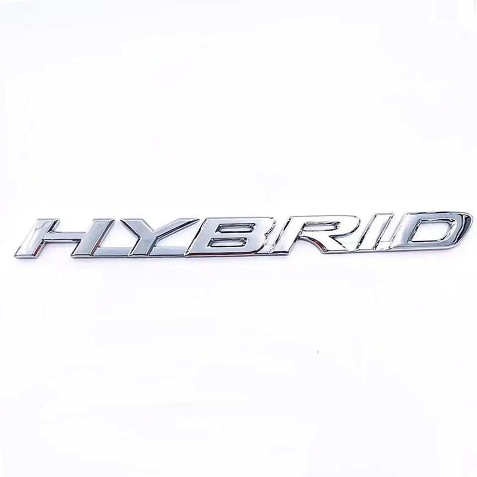 3D Hybrid Metal Sticker Decal Silver (19×1.5 cm)