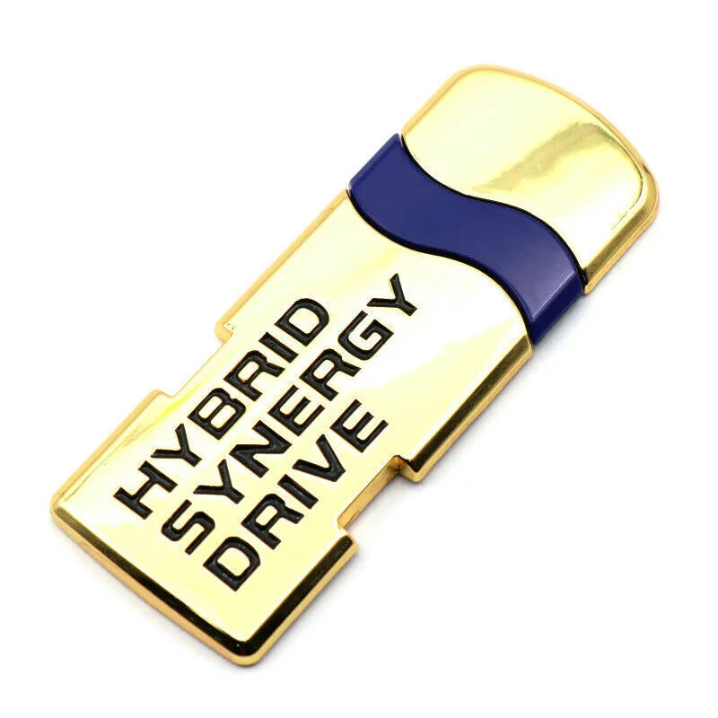 3D Hybrid v2.0 Metal Sticker Decal Gold (8×3 cm)