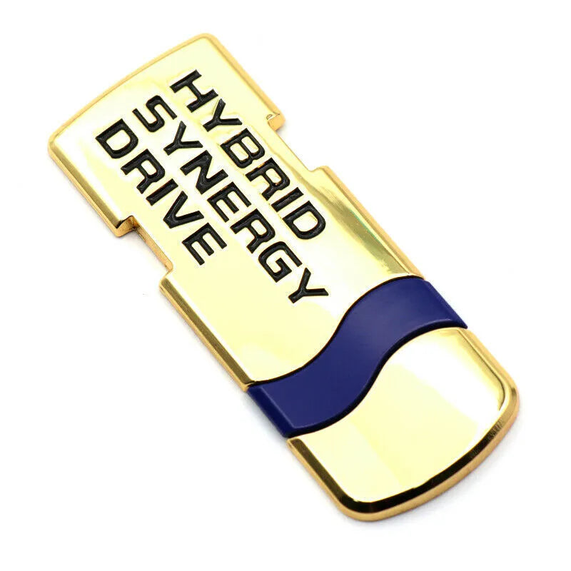 3D Hybrid v2.0 Metal Sticker Decal Gold (8×3 cm)