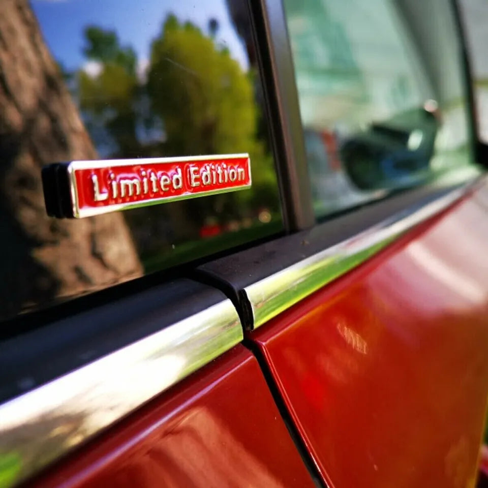 3D Limited Edition Metal Sticker Decal Red (6 x 1 cm)