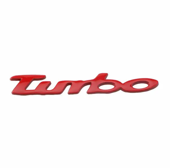 3D Turbo v2.0 Metal Sticker Decal Red (13.5 x 2 cm)