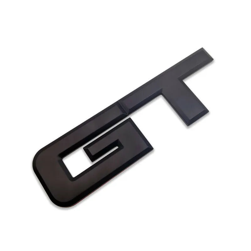 3D GT v4.0 Metal Sticker Decal Black (18x5 cm)