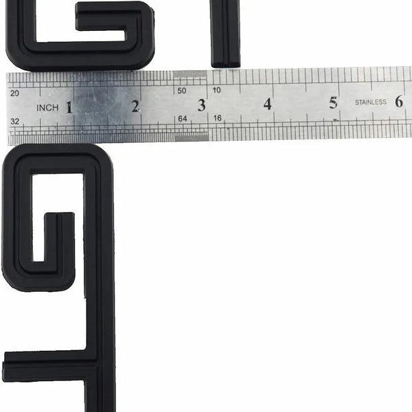 3D GT v2.0 Metal Sticker Decal Black (11x3.5 cm)