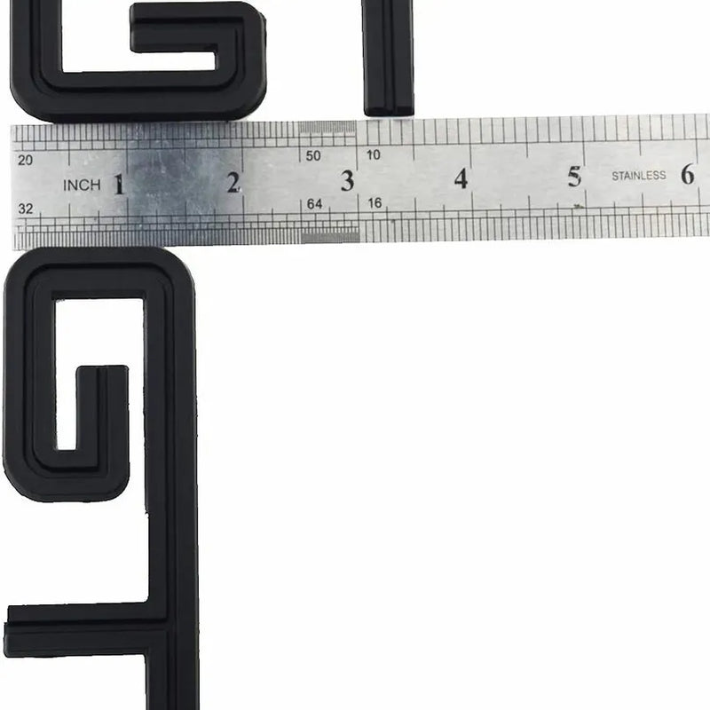 3D GT v2.0 Metal Sticker Decal Black (11x3.5 cm)