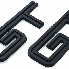 3D GT v2.0 Metal Sticker Decal Black (11x3.5 cm)