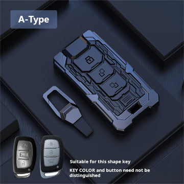 Hyundai Creta/i20/Aura/i10/Venue 3 Button Key Exclusive Gen Z Metal Alloy Keycase